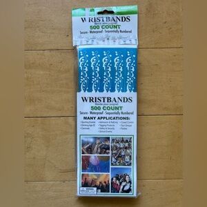 New 500 Count -‎ Blue Event Wristbands, waterproof, numbered, festival, party